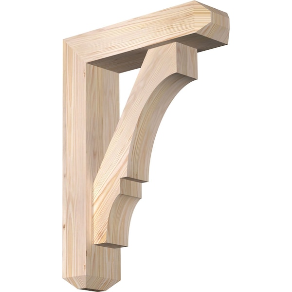 Ekena Millwork Balboa Craftsman Smooth Bracket w/ Offset Brace, Douglas Fir, 5 1/2"W x 20"D x 28"H BKT0604X20X28BOA04SDF - main